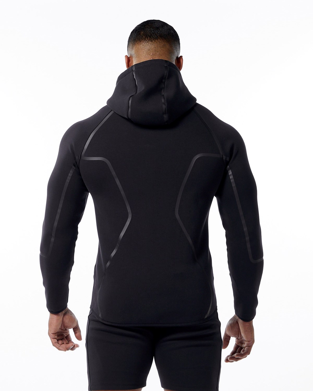 Alphalete Interlock Knit Full-Zip Hoodie Čierne | 360-BFRIJM