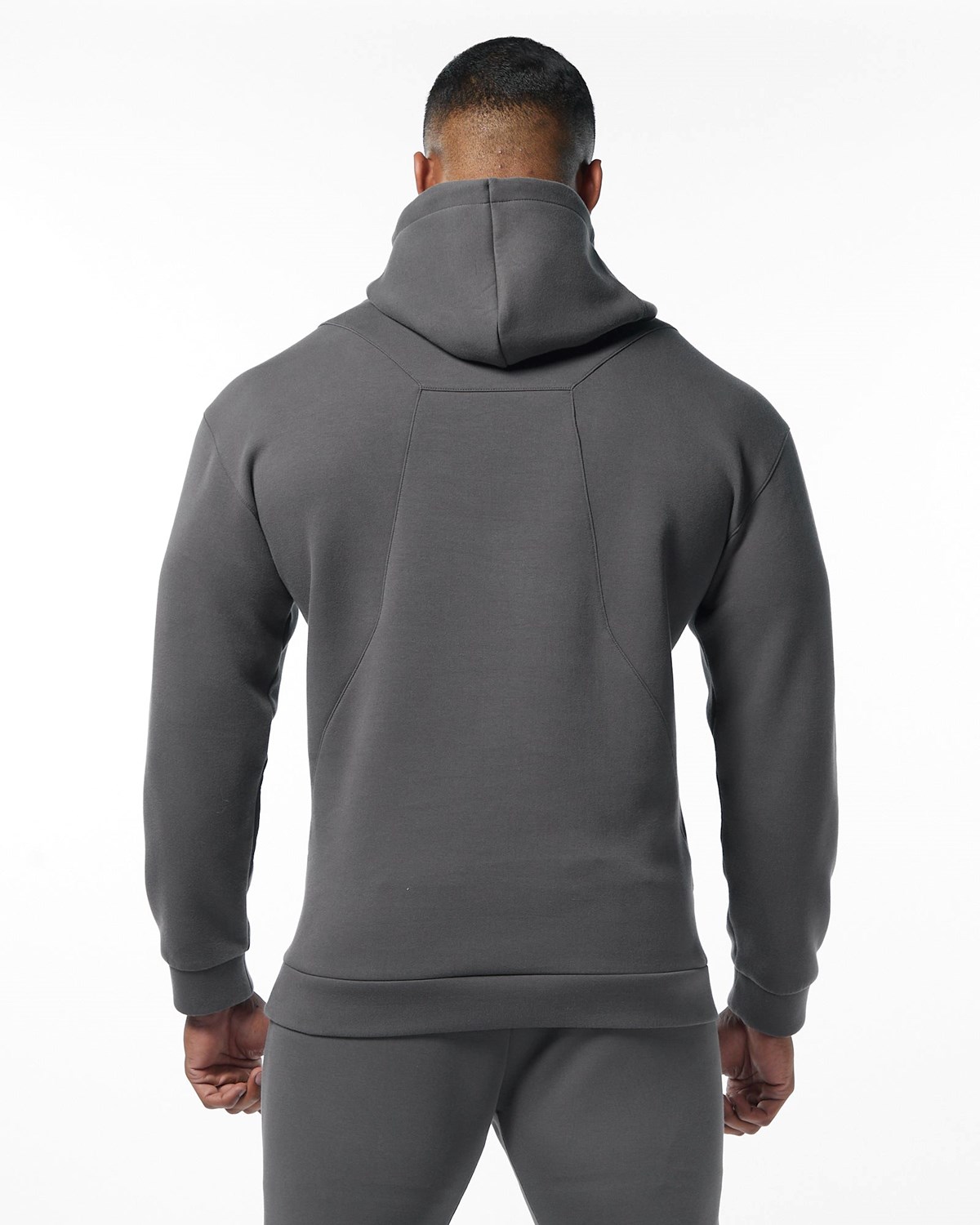 Alphalete Interlock Knit Hoodie Charcoal | 248-YBDQXW