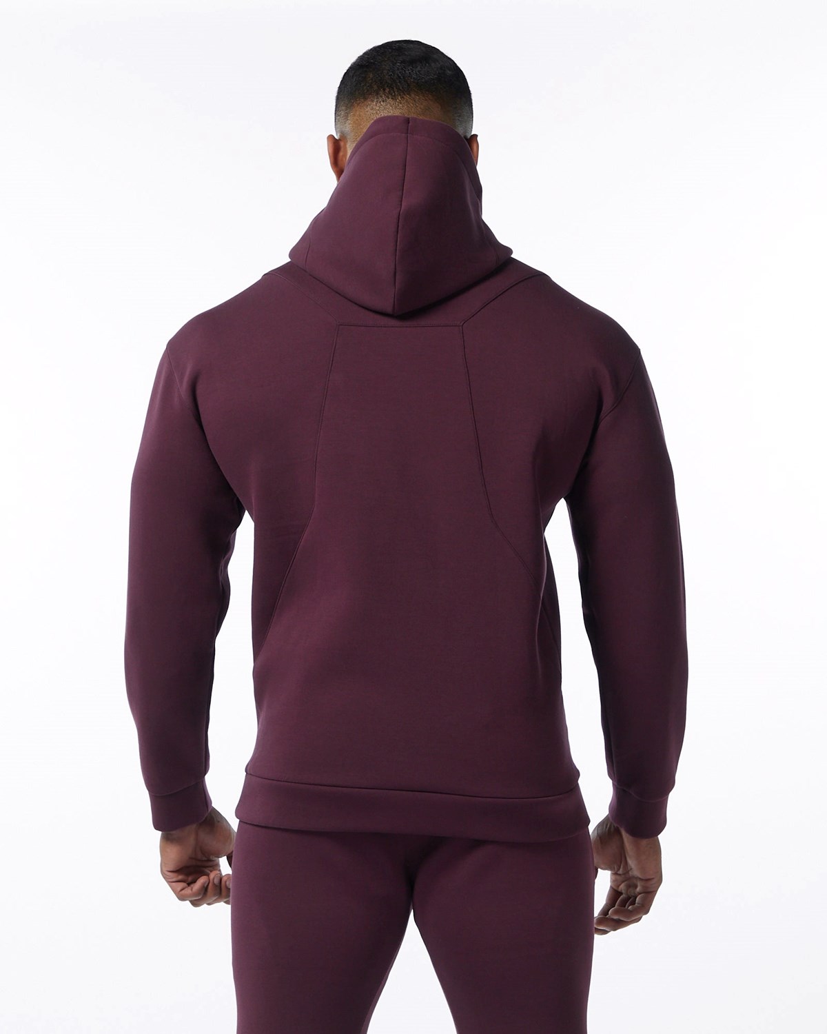 Alphalete Interlock Knit Hoodie Merlot | 314-FVIYBK