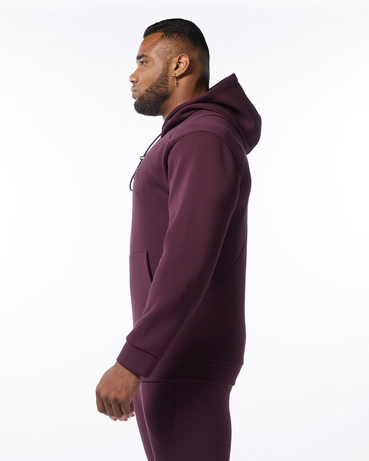 Alphalete Interlock Knit Hoodie Merlot | 314-FVIYBK