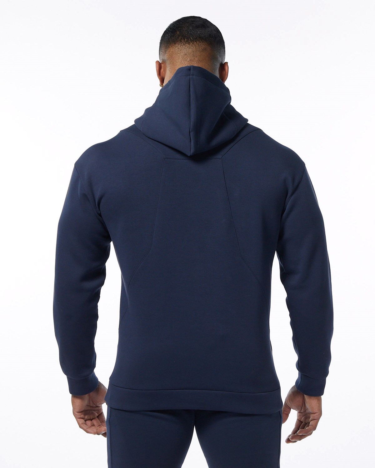 Alphalete Interlock Knit Hoodie Námornícka Modrá | 381-MCUFBY