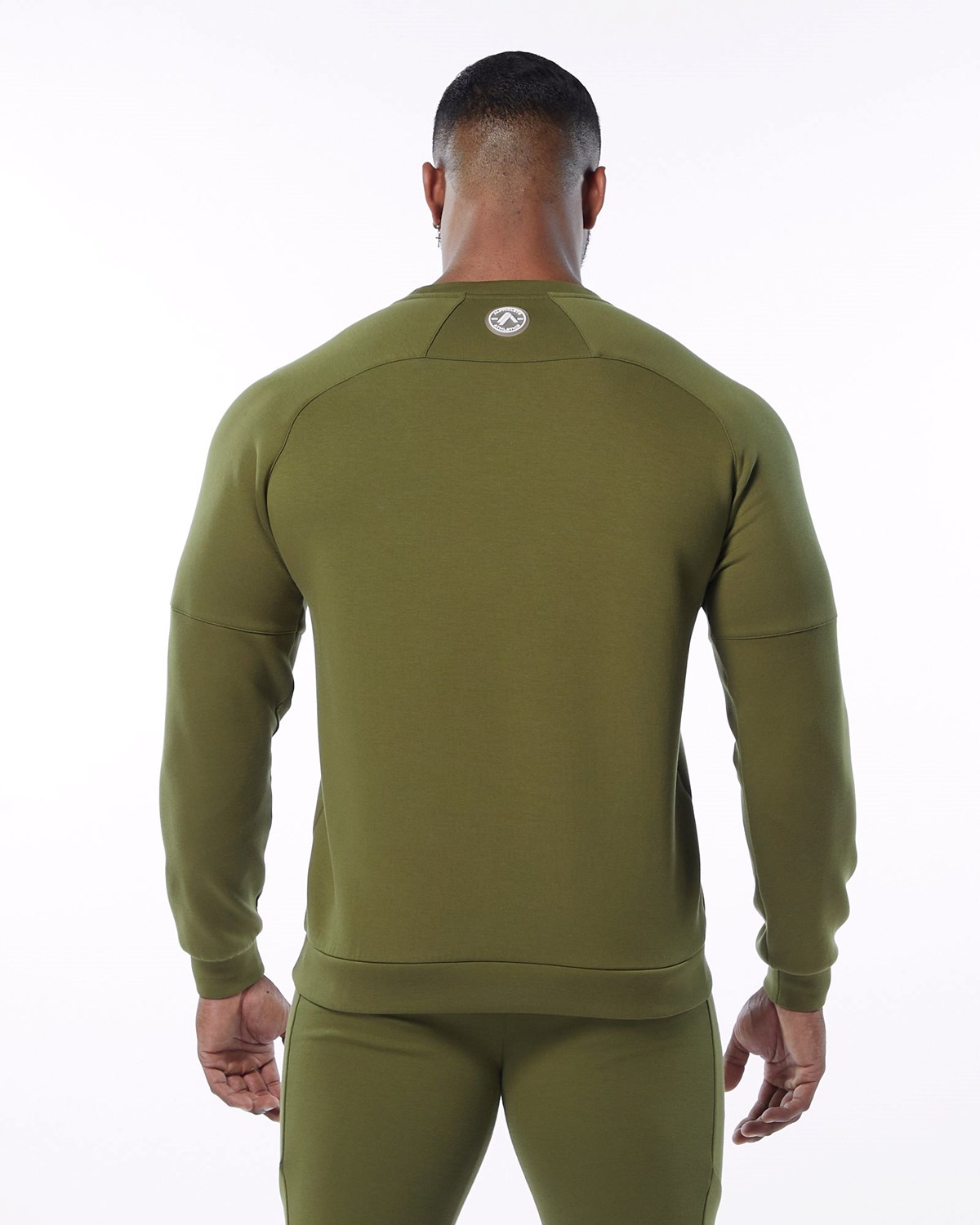 Alphalete Interlock Knit Pullover Olivovo Zelená | 136-UFRNZL