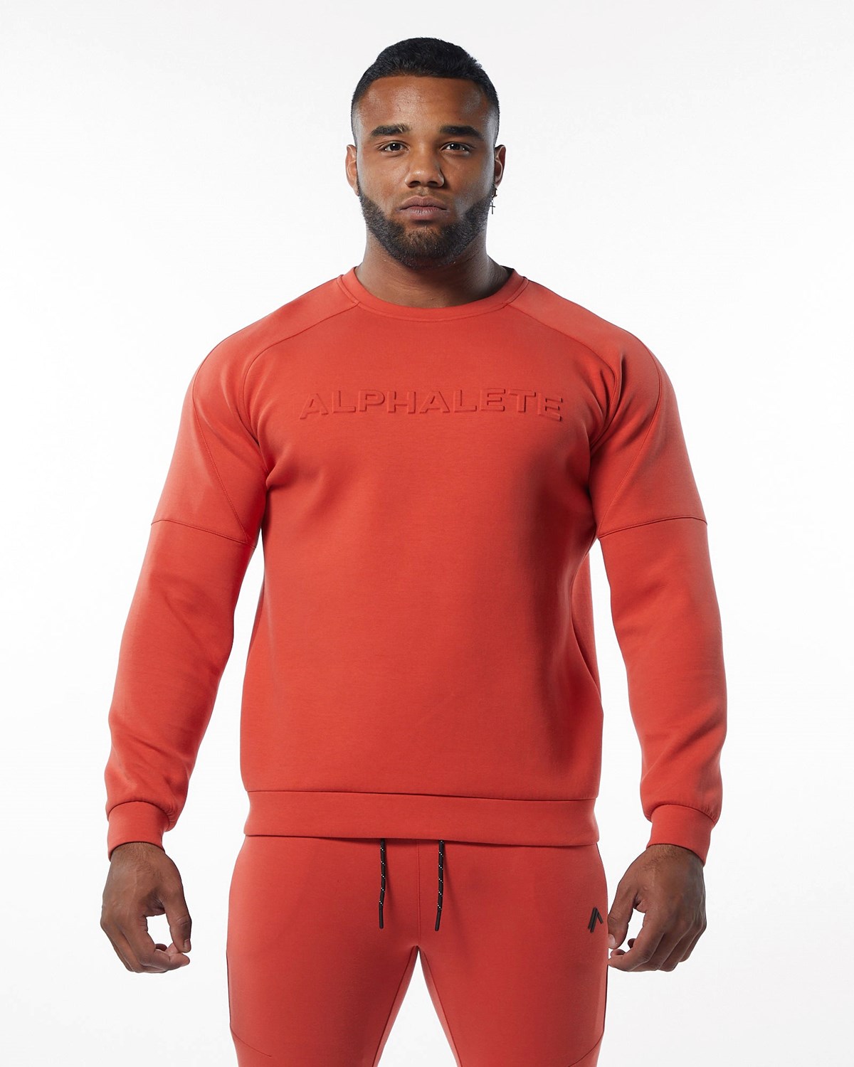 Alphalete Interlock Knit Pullover Oranžové | 470-FSLUXI