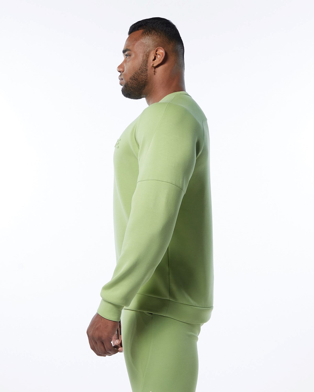 Alphalete Interlock Knit Pullover Svetlo Zelene | 235-VRQFHL