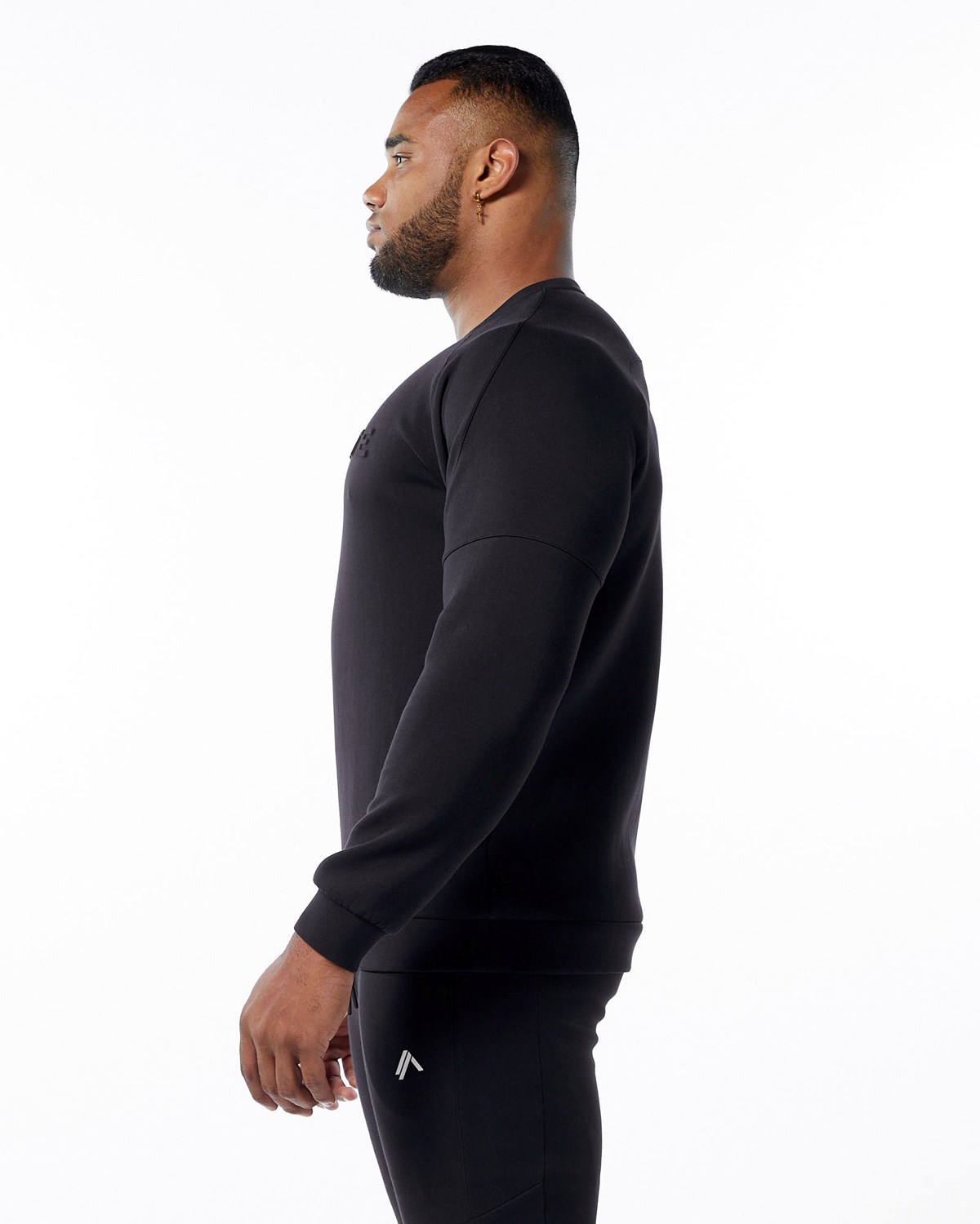 Alphalete Interlock Knit Pullover Čierne | 819-WBAIPG