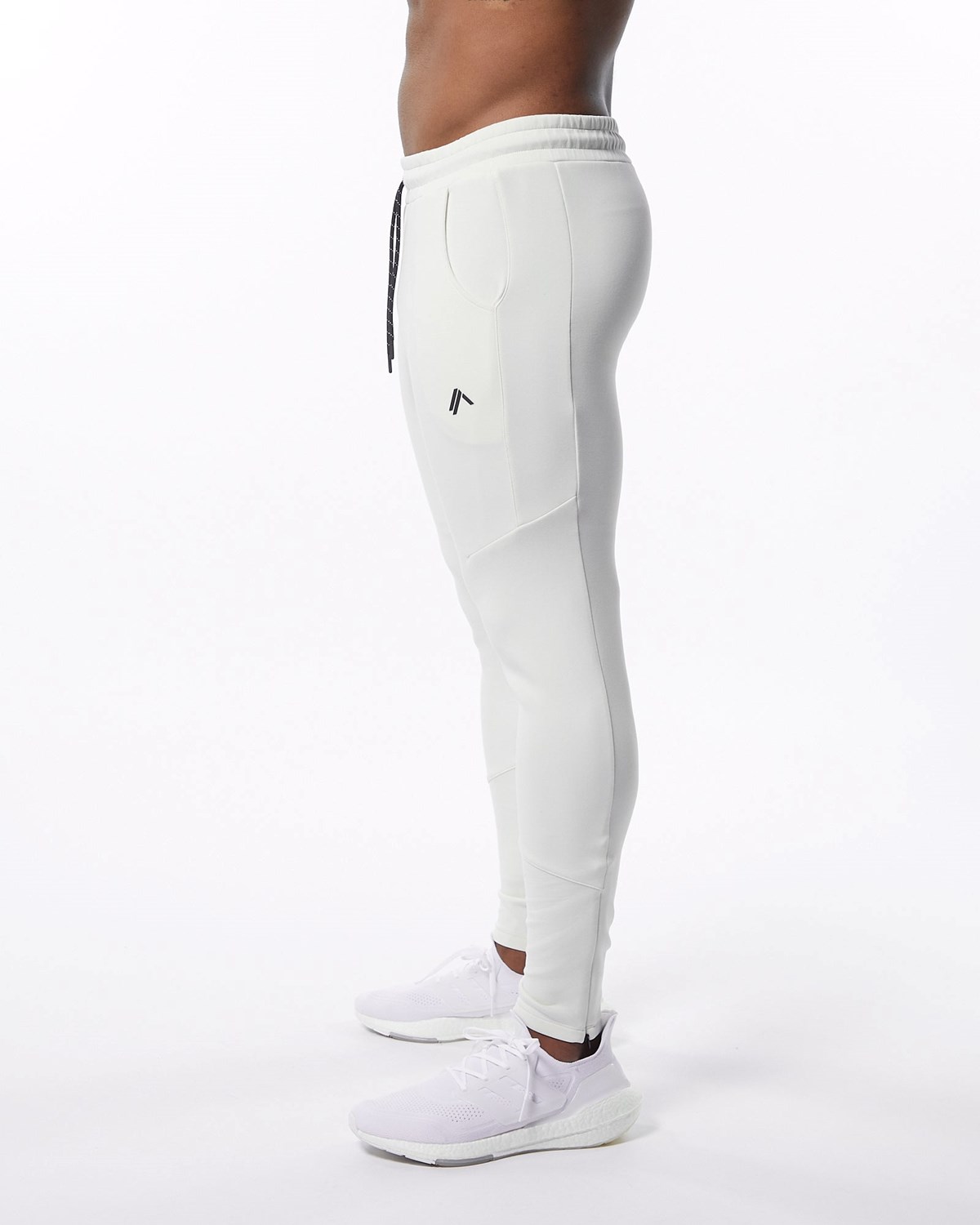 Alphalete Interlock Knit Zip Jogger Krém | 402-HKQXSB