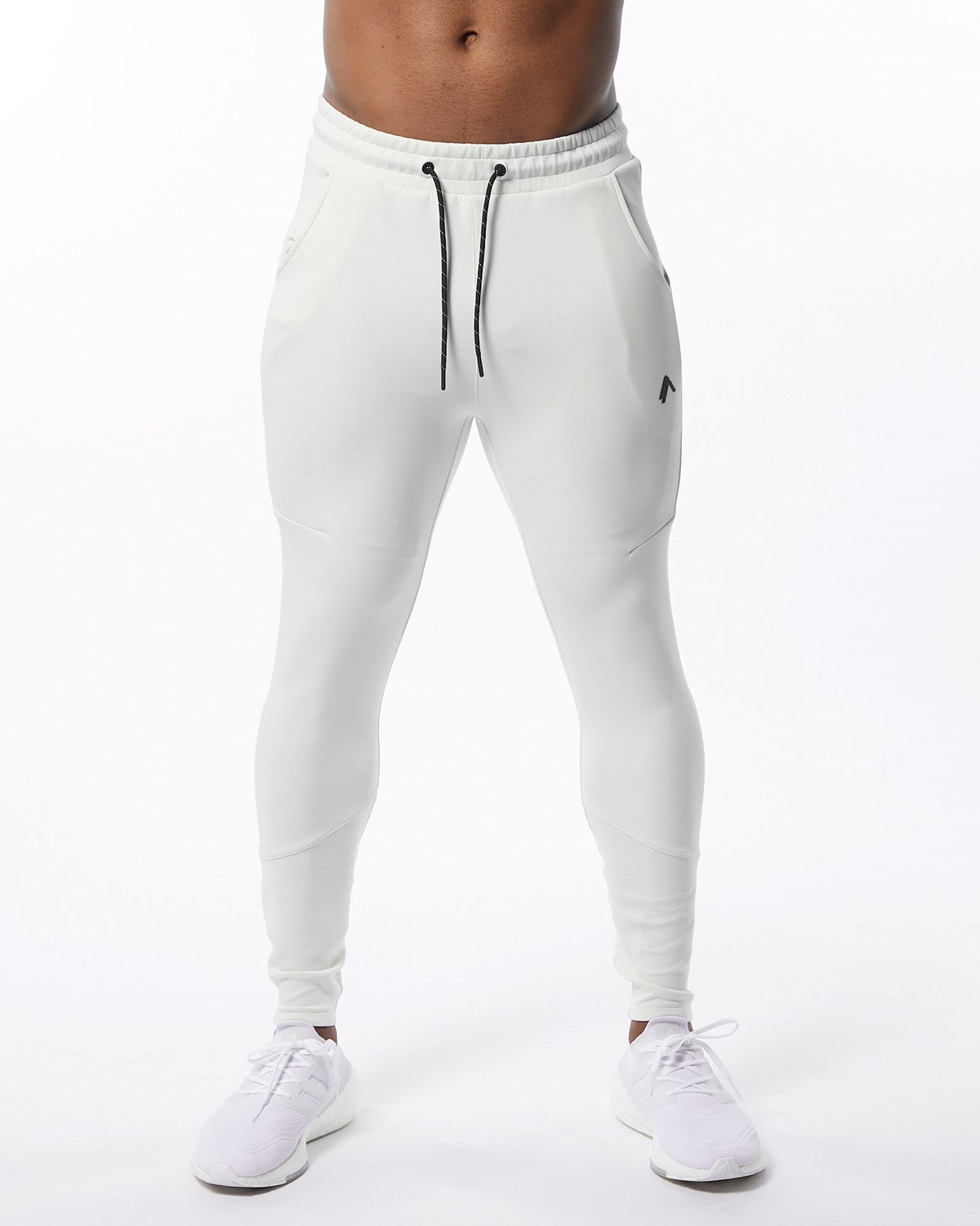 Alphalete Interlock Knit Zip Jogger Krém | 402-HKQXSB