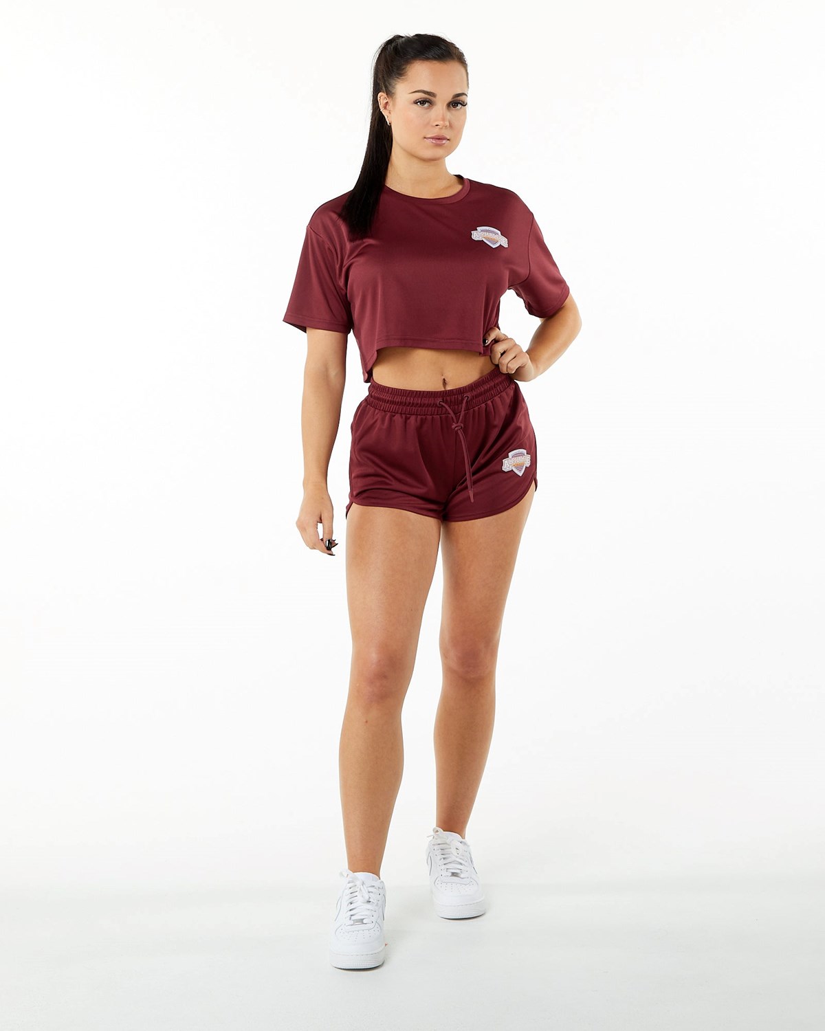 Alphalete Jersey Knit Kratke Crimson | 631-MWQUTK