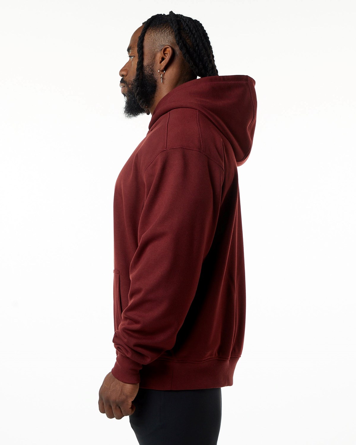 Alphalete Luxury Velvet Podsite Hoodie Bordove | 493-WCTXFV