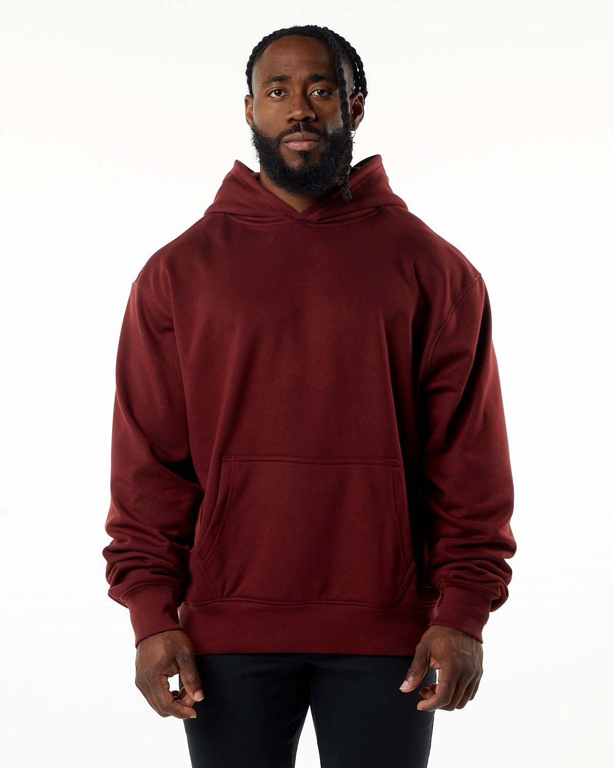 Alphalete Luxury Velvet Podsite Hoodie Bordove | 493-WCTXFV