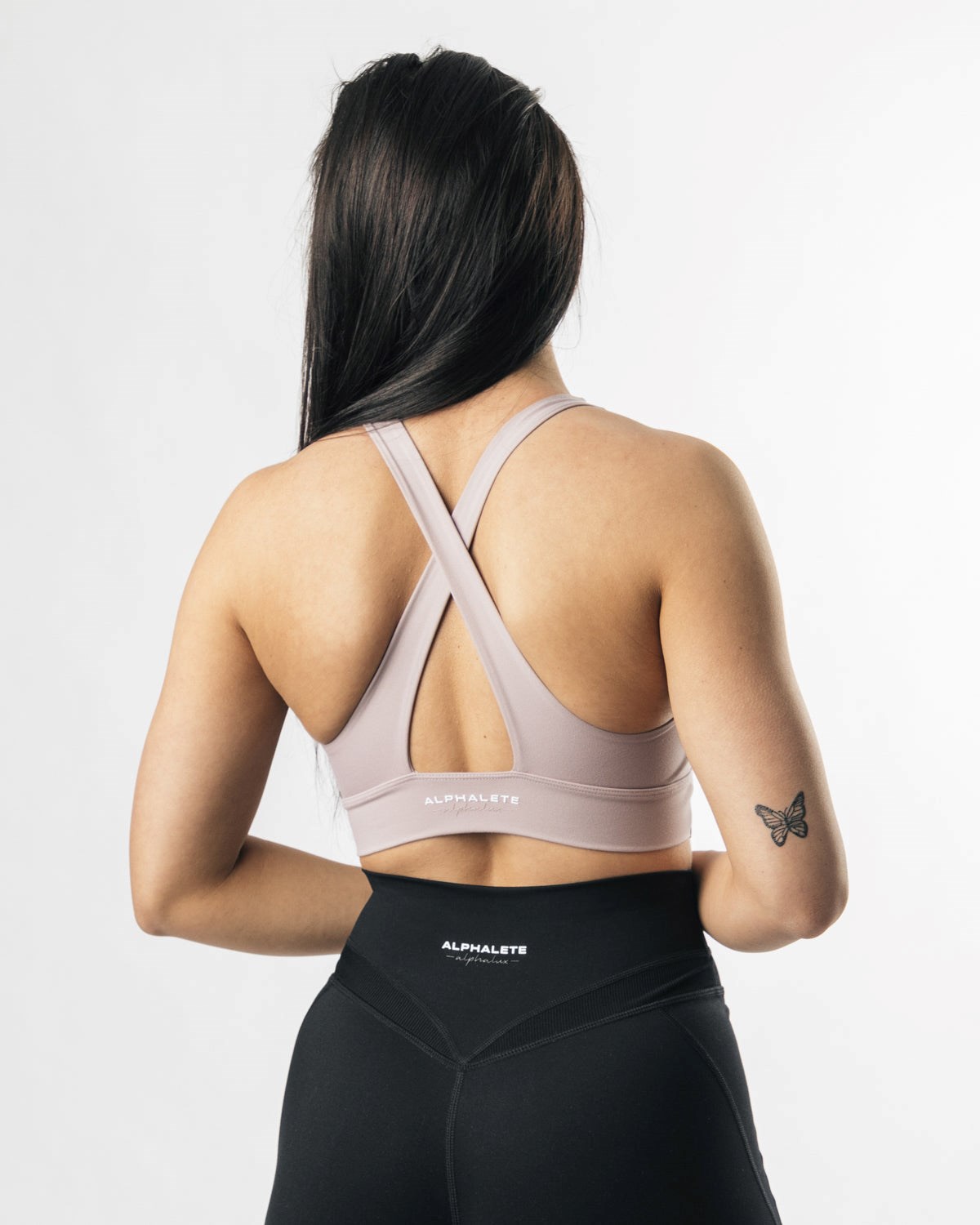 Alphalete Medium-Impact Luxury Sports Bra Nachový | 543-QGCPJW