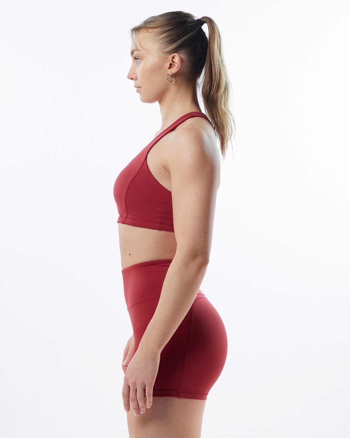 Alphalete Medium-Support One Piece Sports Bra Červené | 315-CQIAZY