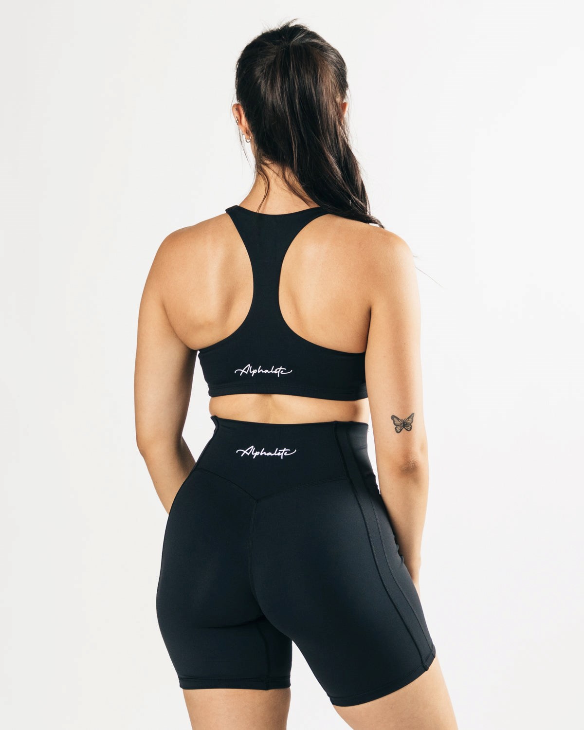 Alphalete Medium-Support One Piece Sports Bra Čierne | 326-ZMENUF