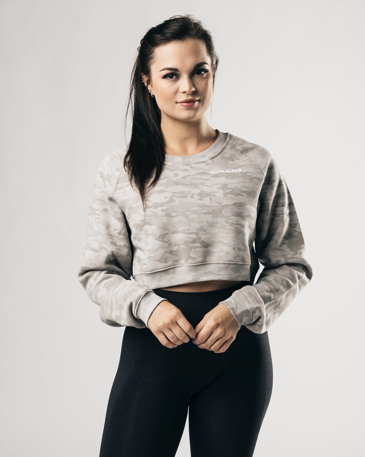 Alphalete Oversized Fleece Cropped Svetrove Saty Strieborne | 237-PEGQVR