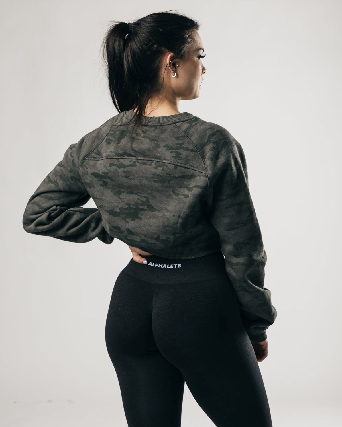 Alphalete Oversized Fleece Cropped Svetrove Saty Zelene | 398-YRLTOH