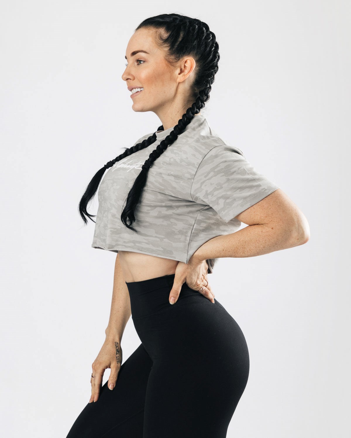 Alphalete Oversized Raw-Cut Kratke Sleeve Crop Strieborne Maskacove | 782-HQTGLV