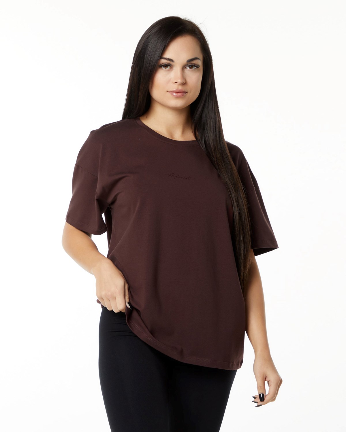 Alphalete Performance Kratke Sleeve Bordove | 170-LGHPXR