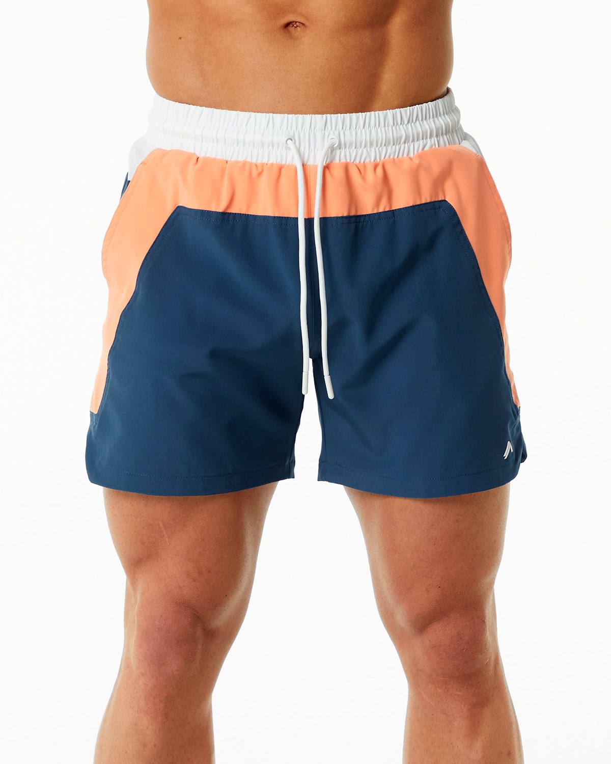 Alphalete Podsite Swim Trunk Oranžové Modre | 726-XEUTRG