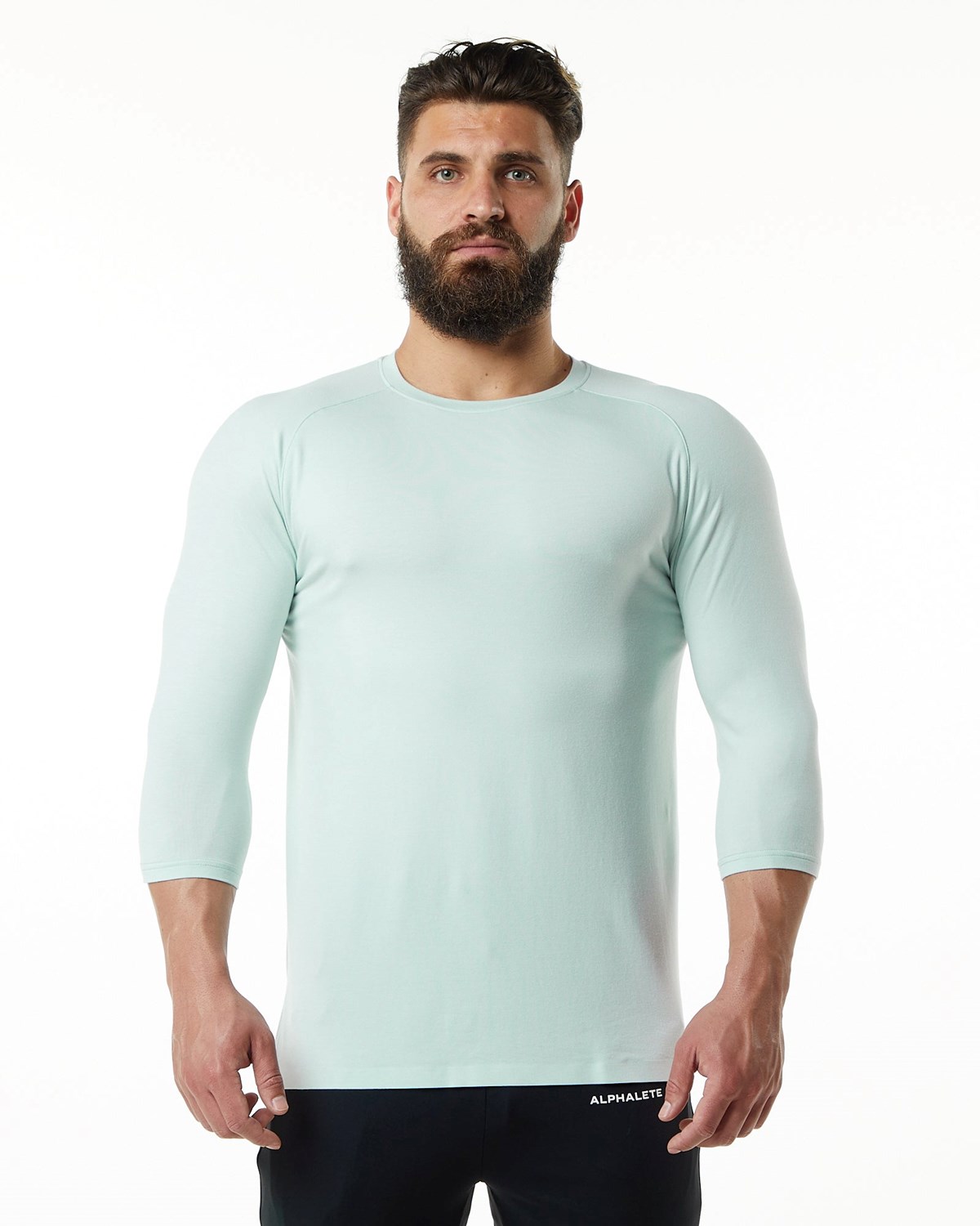 Alphalete Premium 3/4 Sleeve Tee Modre | 417-HOLSRG