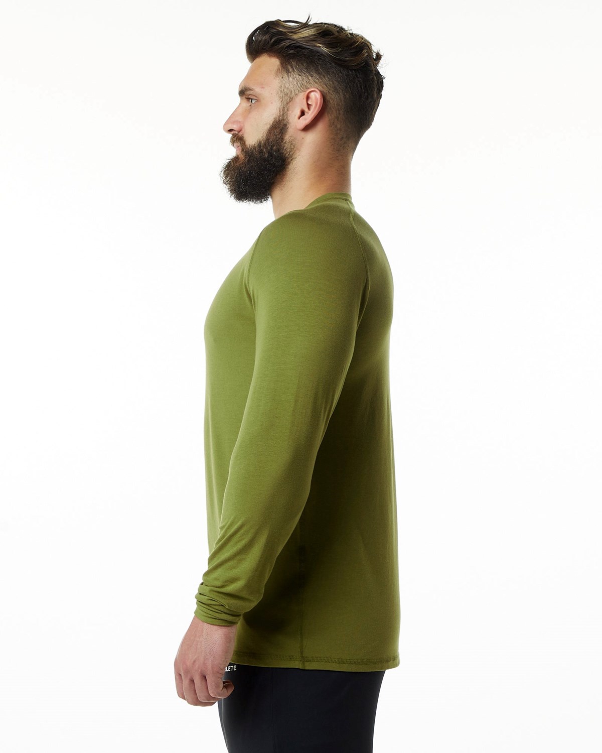 Alphalete Premium Epaulette Long Sleeve Tee Zelene | 081-WRCNMV