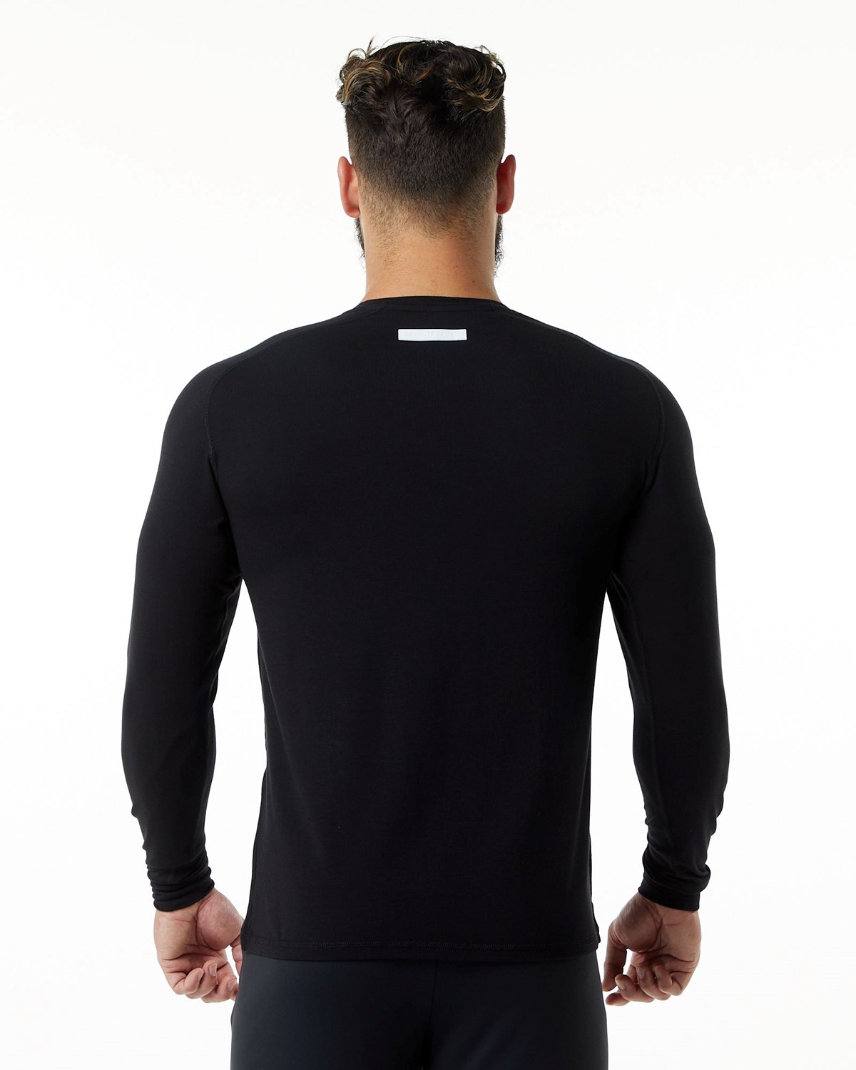 Alphalete Premium Epaulette Long Sleeve Tee Čierne | 649-PASQMR