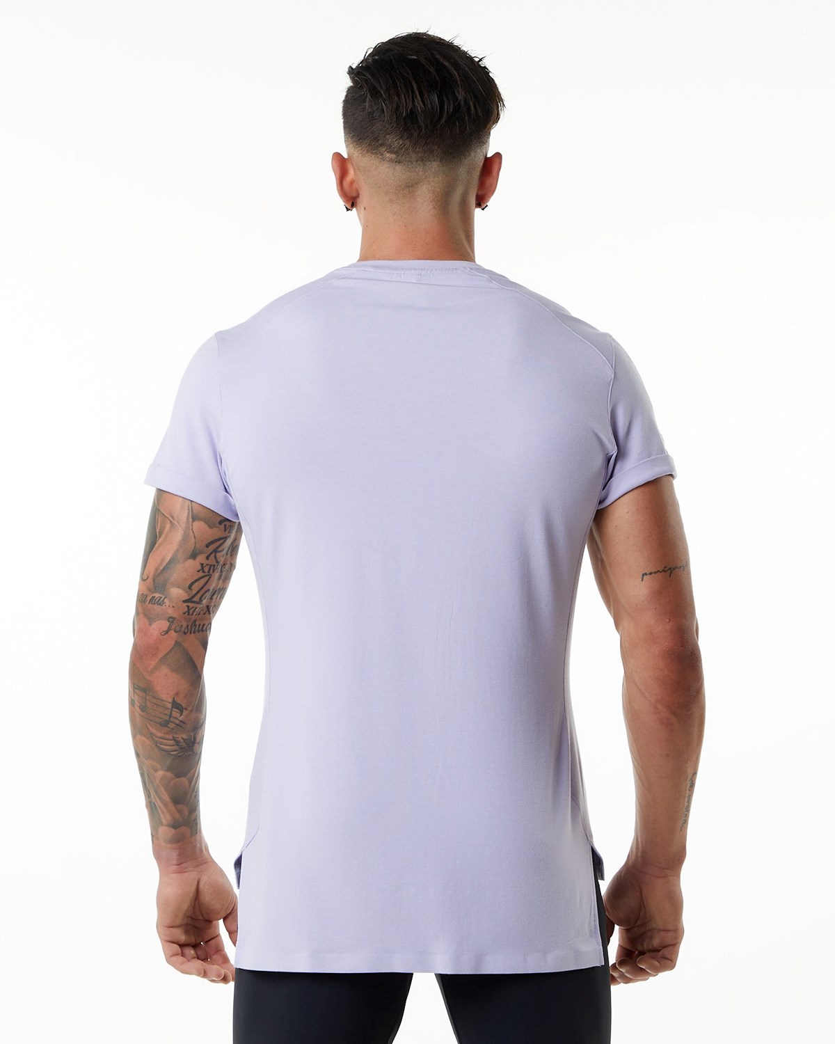 Alphalete Premium Kratke Sleeve Pocket Tee Lilac Haze | 026-EBCOSA