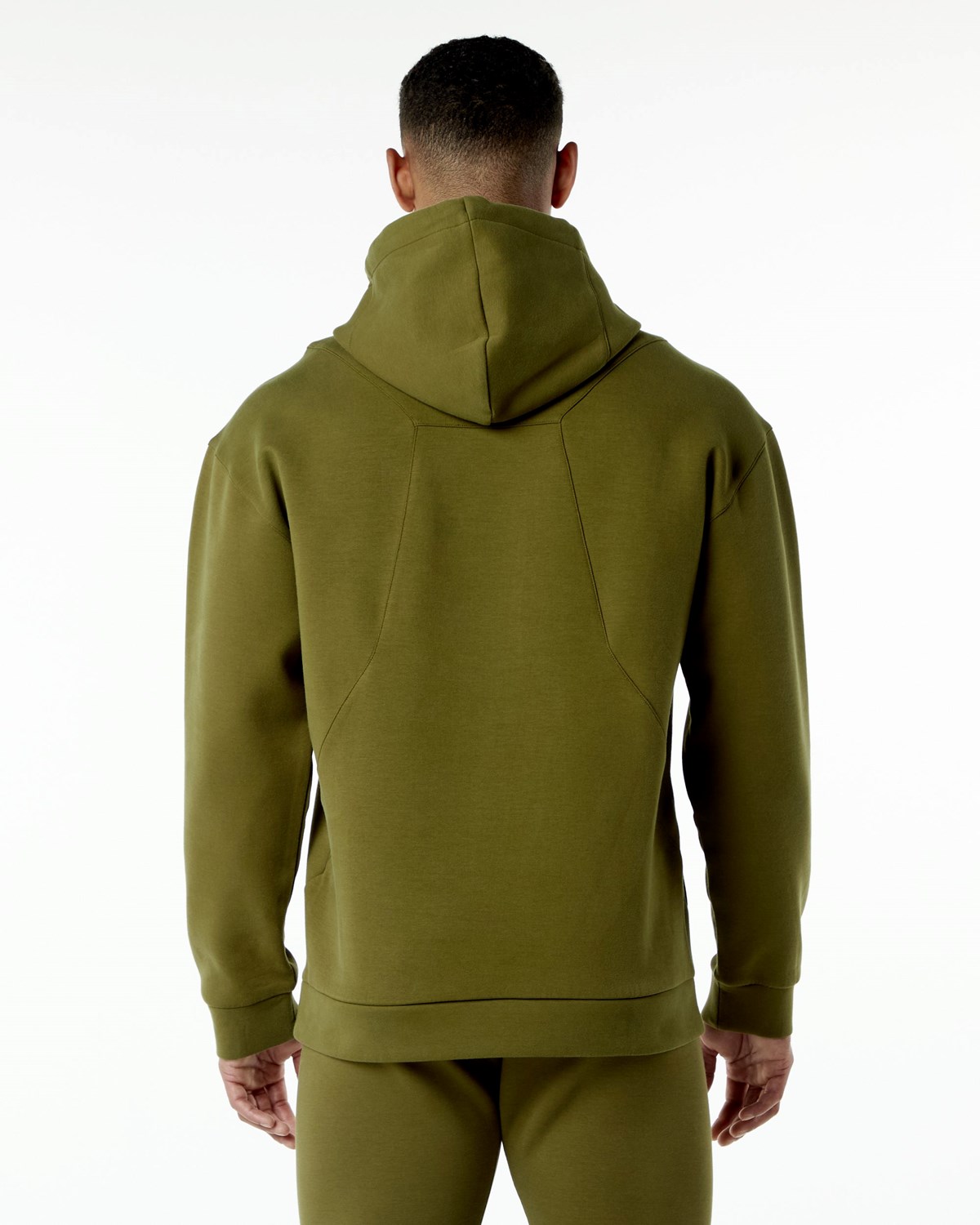 Alphalete Relaxed Interlock Knit Hoodie Moss | 162-ZEPWQM