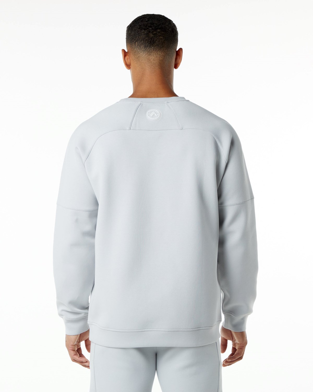 Alphalete Relaxed Interlock Knit Pullover Siva | 510-QYOUGP