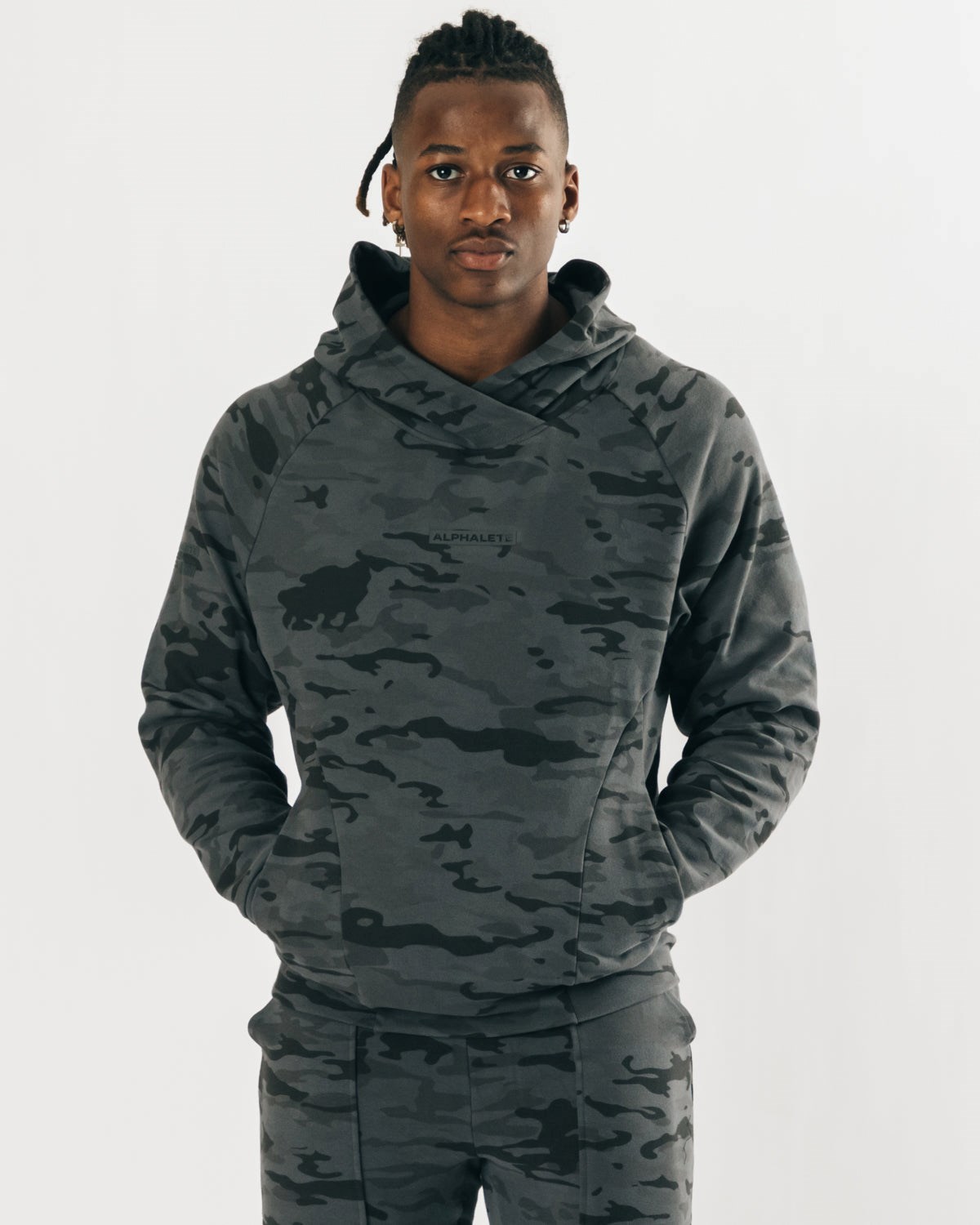 Alphalete Relaxed Single-Brushed Pullover Hoodie Maskacove | 267-DIUERP