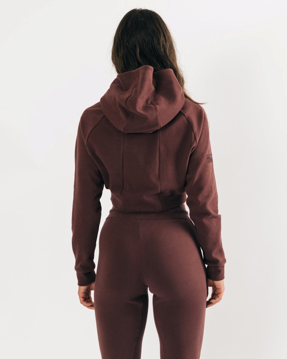 Alphalete Relaxed Single-Brushed Pullover Hoodie Mahogany | 418-SWRGKA