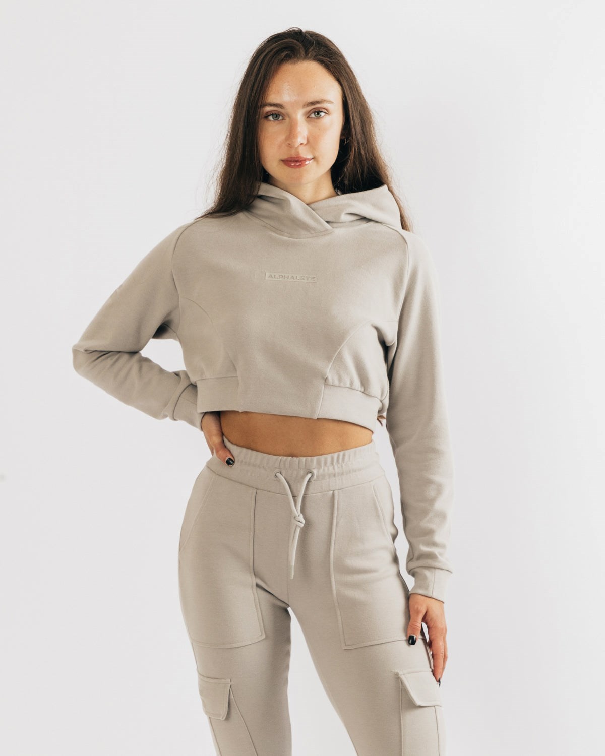 Alphalete Relaxed Single-Brushed Pullover Hoodie String | 578-JVULZG