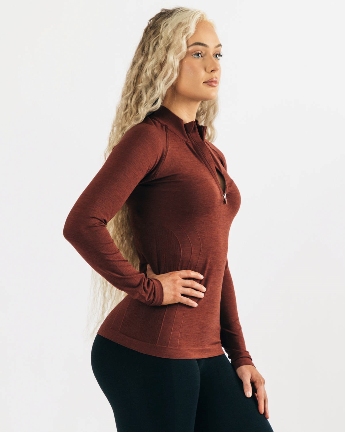 Alphalete Seamless Pullover Jacket Meď | 528-GXDIFL