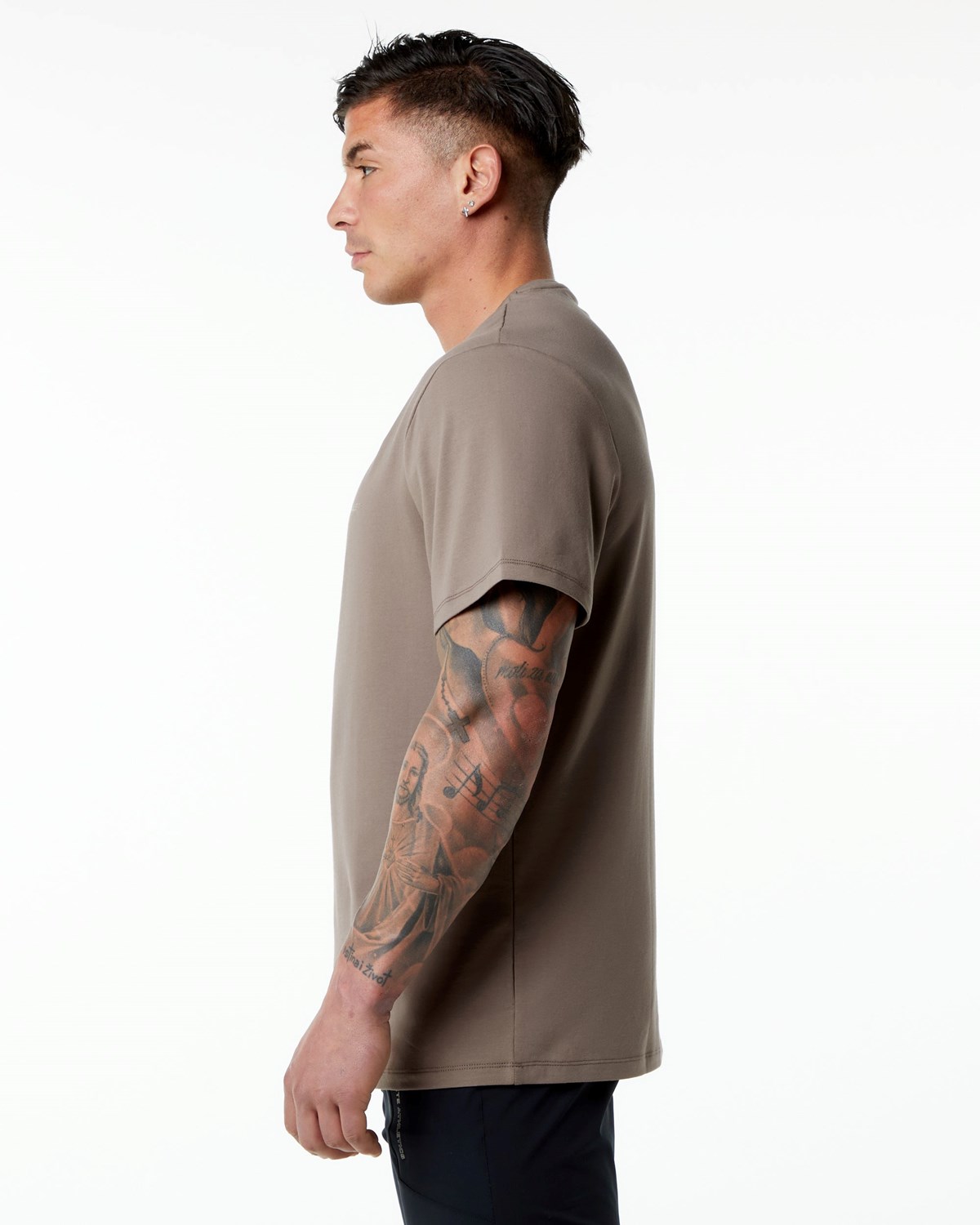 Alphalete Set-In Sleeve Tee Mocha | 085-RZUPWJ