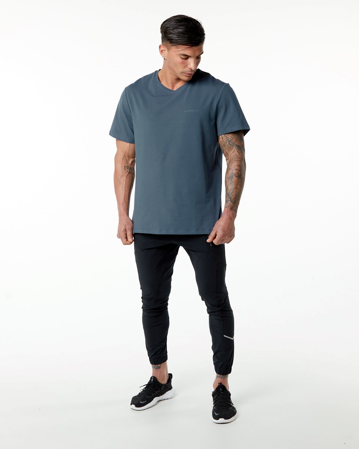 Alphalete Set-In Sleeve Tee Modre | 692-DRMETC