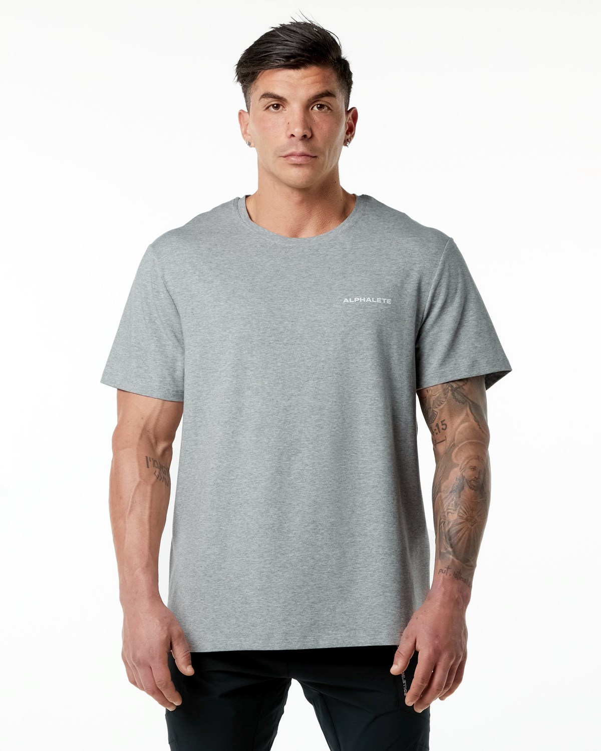 Alphalete Set-In Sleeve Tee Siva | 612-CFPQRH