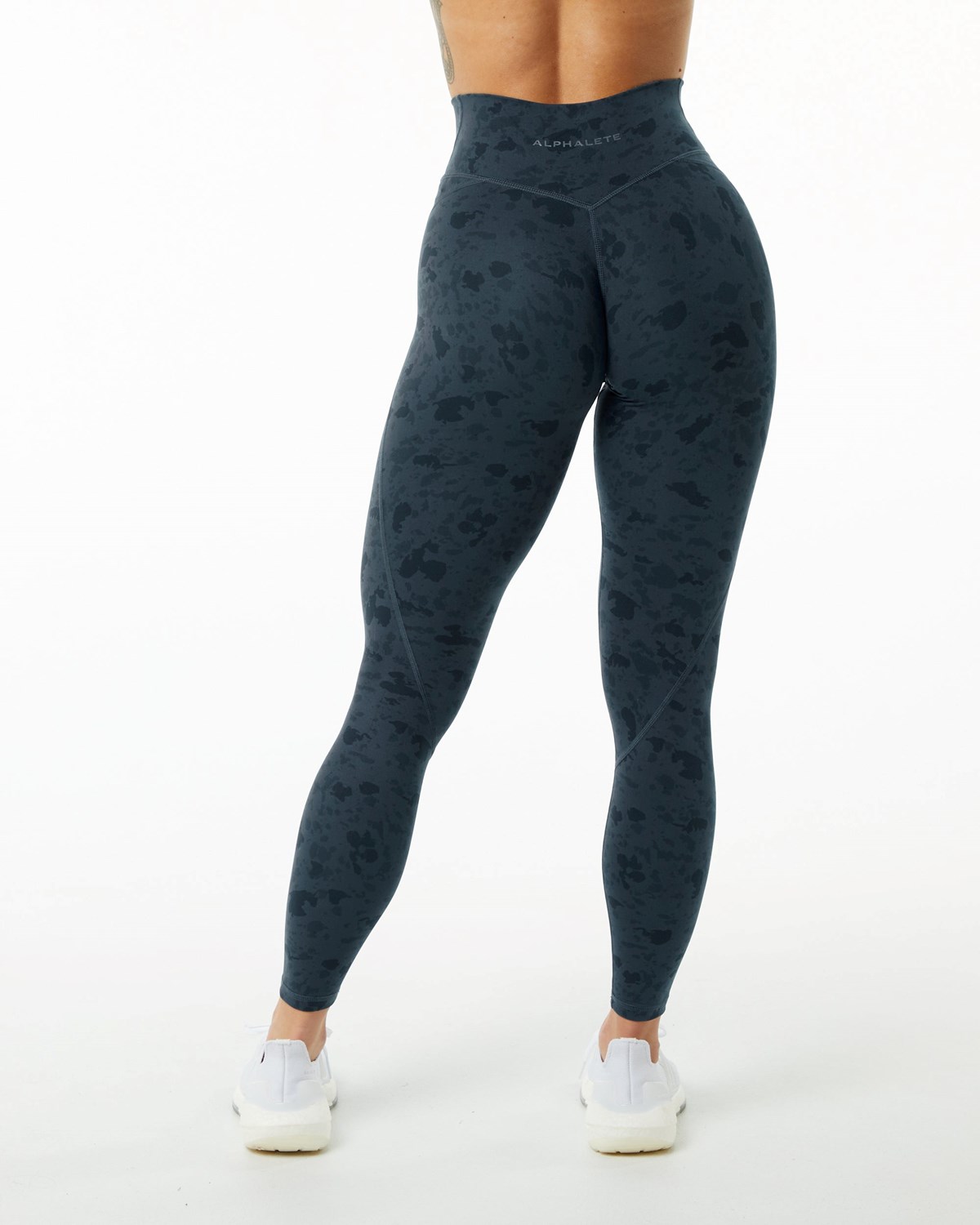 Alphalete Single Brushed Cross-Wrapped Legging Modre | 509-DFJOBL