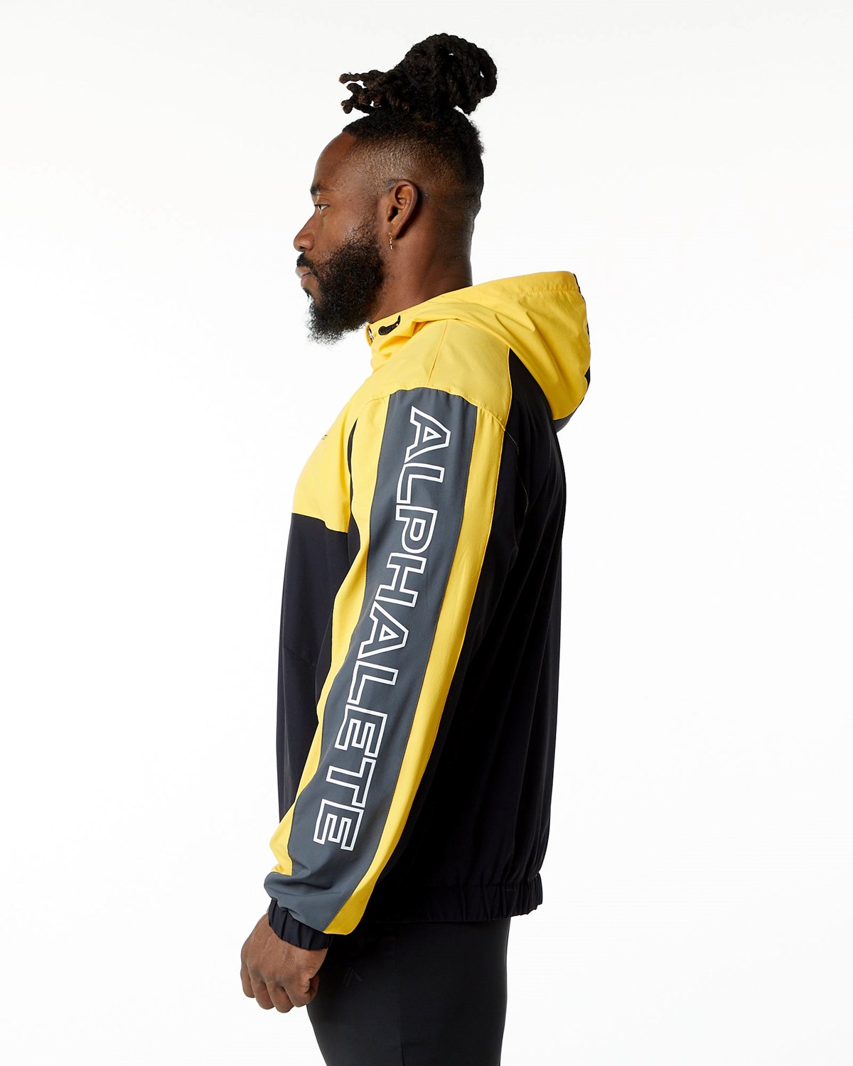 Alphalete Woven Performance Jacket Bumblebee | 085-ORFZVS