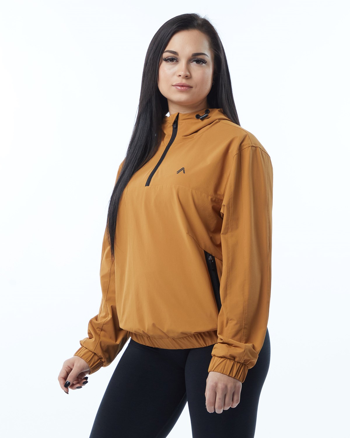 Alphalete Woven Performance Jacket Chestnut | 276-KEXHAD