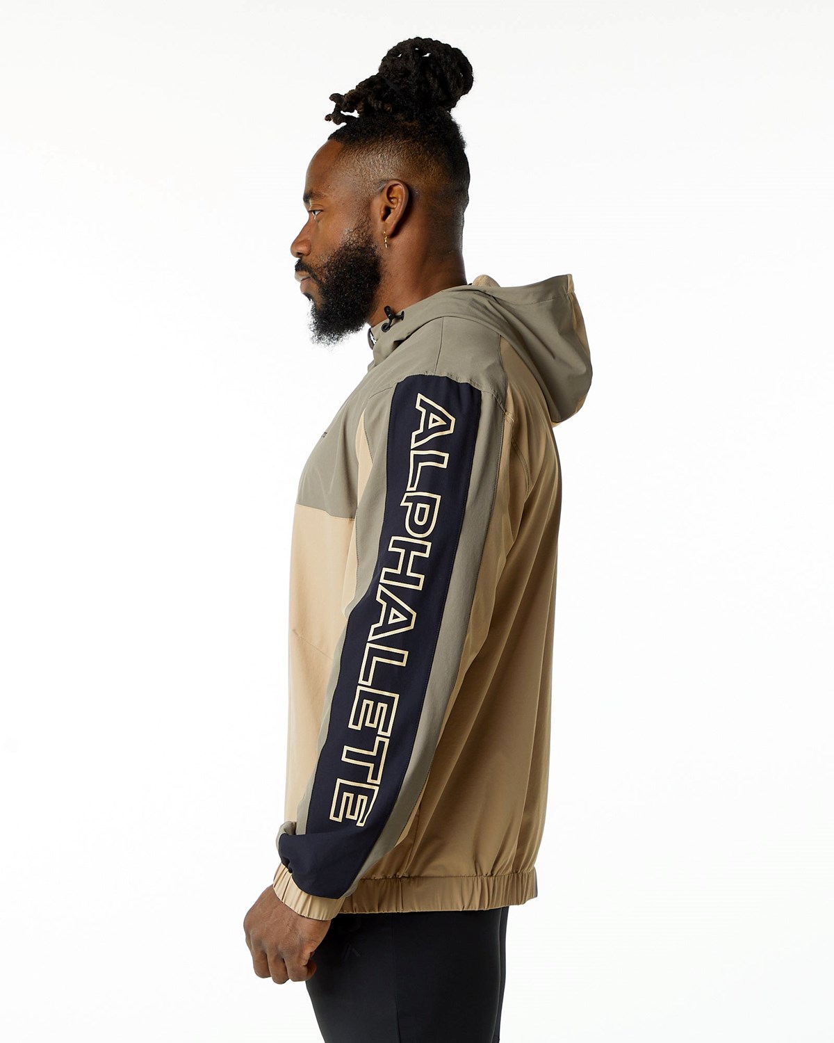 Alphalete Woven Performance Jacket Desert Safari | 082-NEFJQT