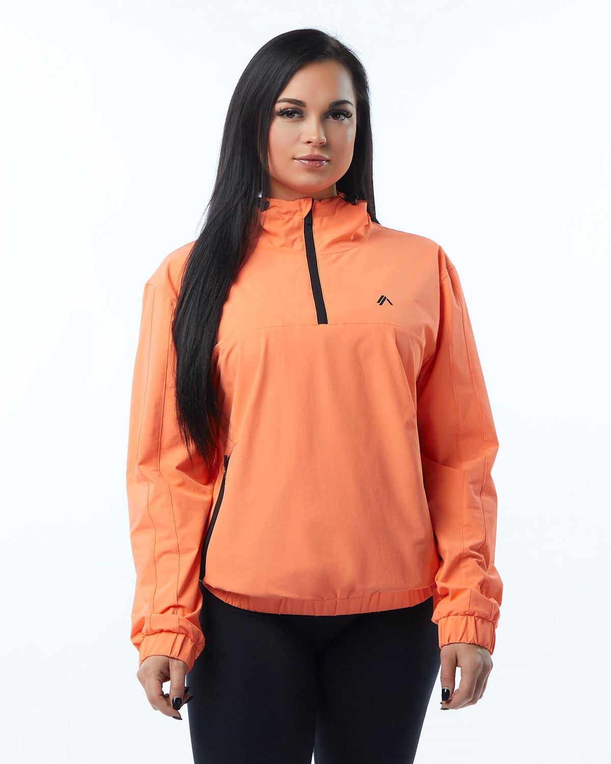 Alphalete Woven Performance Jacket Electric Peach | 952-FRNHIE