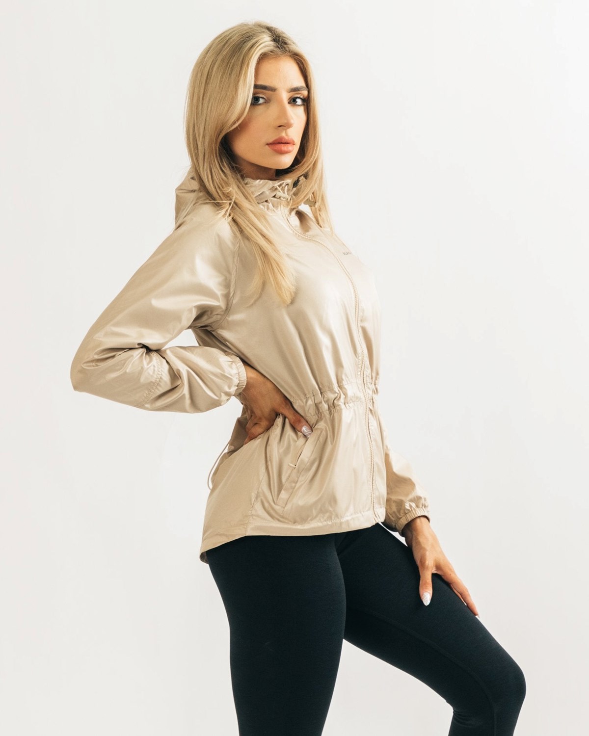 Alphalete Woven Performance Jacket Tan | 973-GCTOZQ