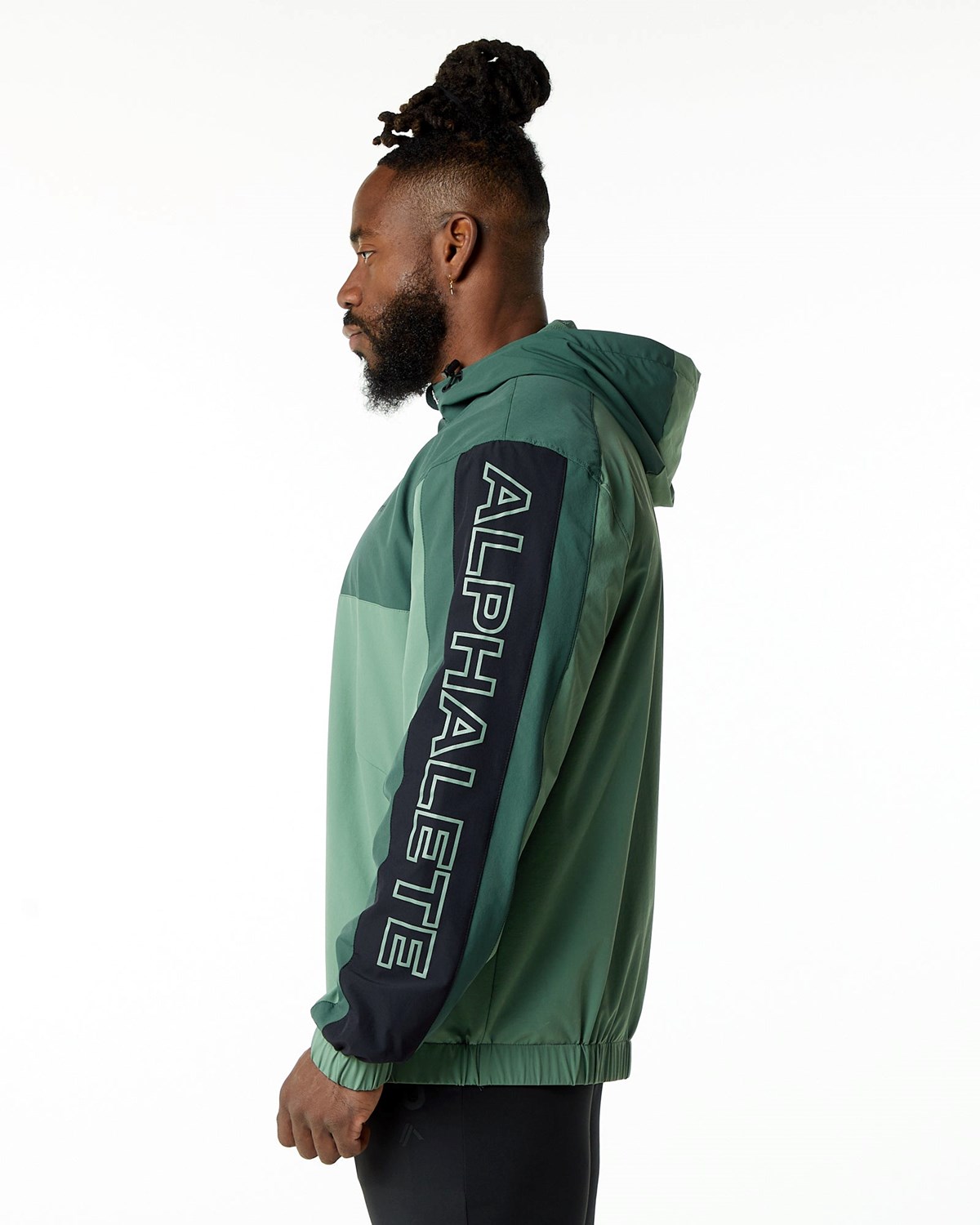 Alphalete Woven Performance Jacket Wild Sage | 170-GEUVON