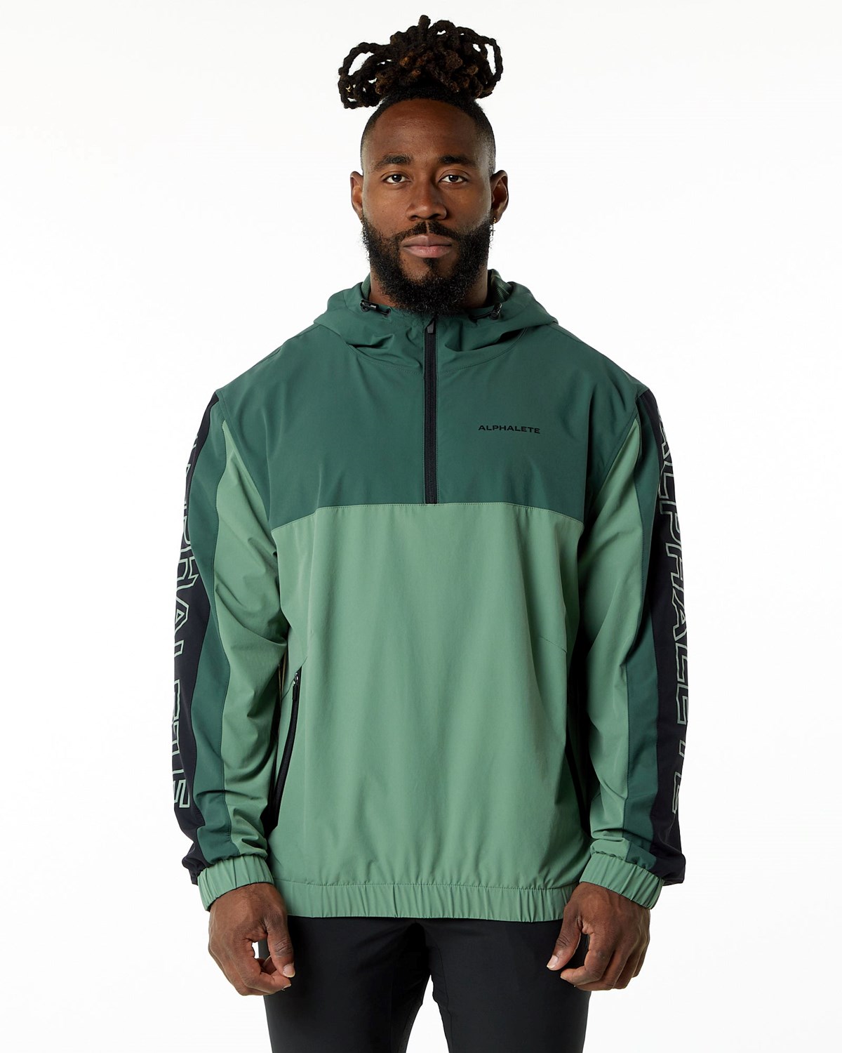 Alphalete Woven Performance Jacket Wild Sage | 170-GEUVON