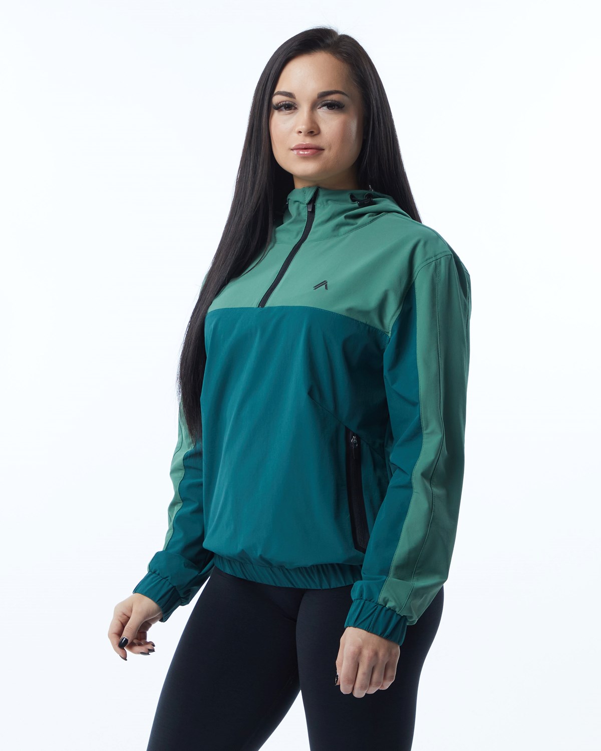 Alphalete Woven Performance Jacket Zelene | 751-OQTNUB