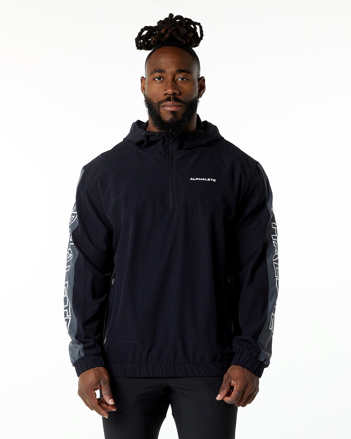 Alphalete Woven Performance Jacket Čierne | 971-KTMLOU